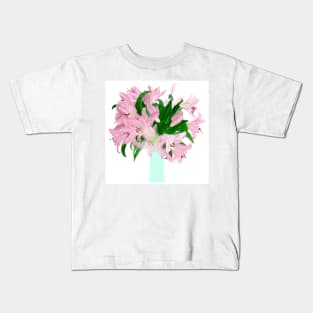 Digital Lilies in a Vase Kids T-Shirt